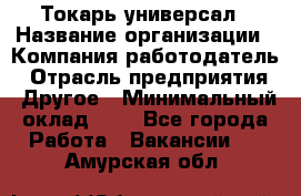 Токарь-универсал › Название организации ­ Компания-работодатель › Отрасль предприятия ­ Другое › Минимальный оклад ­ 1 - Все города Работа » Вакансии   . Амурская обл.